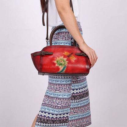 Vintage Handmade Embossed Durable Handbag