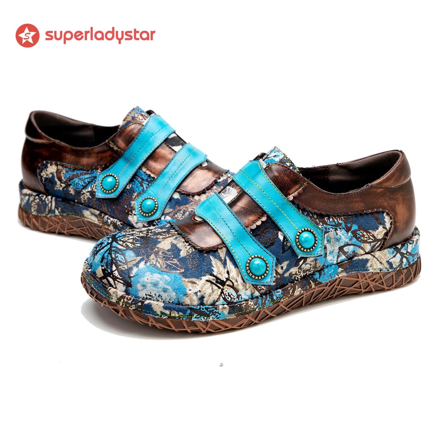 Hand-painted Comfy Casual Floral Flat Shoes