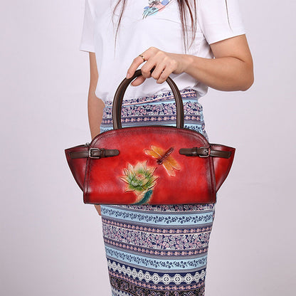 Vintage Handmade Embossed Durable Handbag