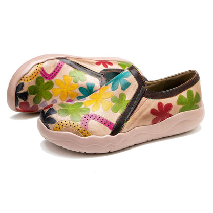 Hand-polished Blooming Comfortable Flat Shoes