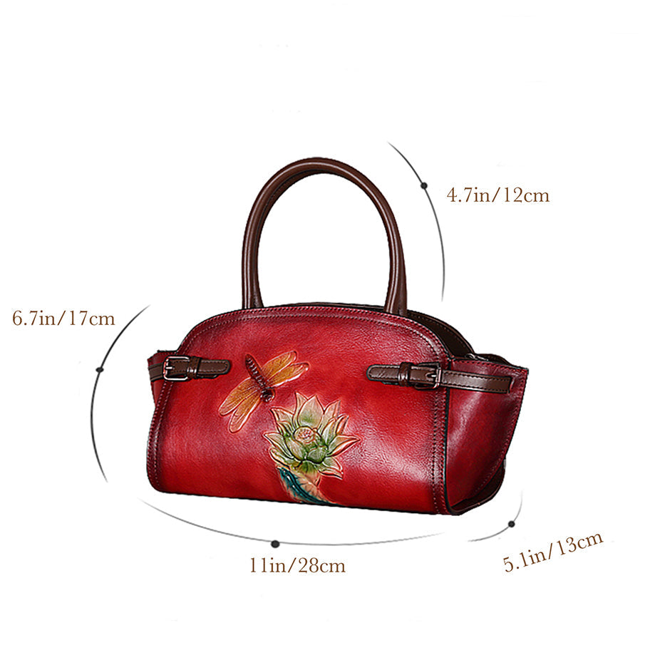 Vintage Handmade Embossed Durable Handbag