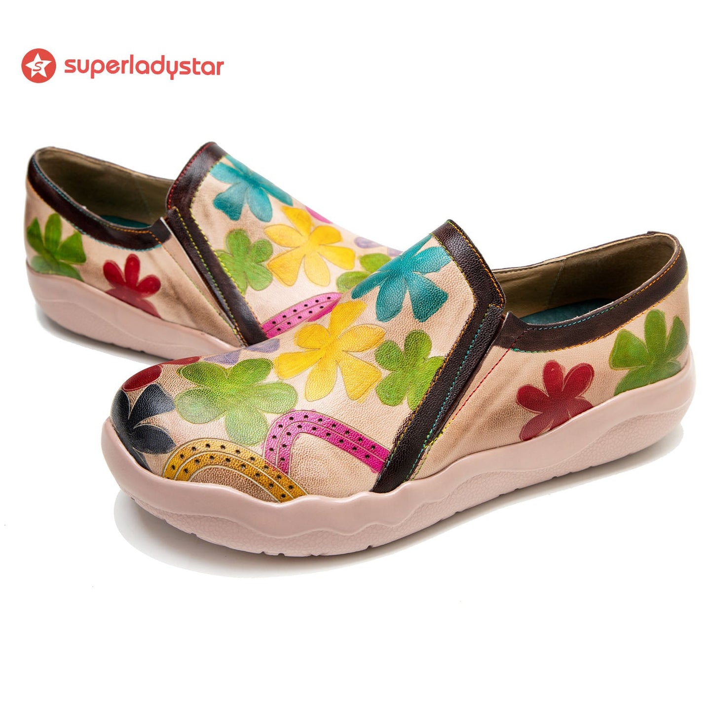 Hand-polished Blooming Comfortable Flat Shoes