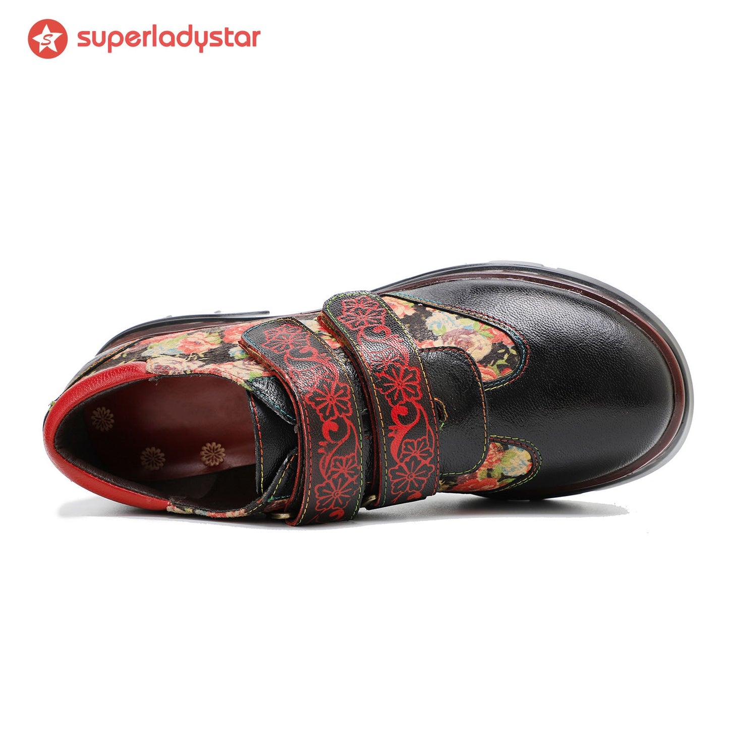 Handmade Round Toe Printed Flat Shoes