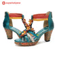 Vintage Woven Strap Splicing Fashion Sandals