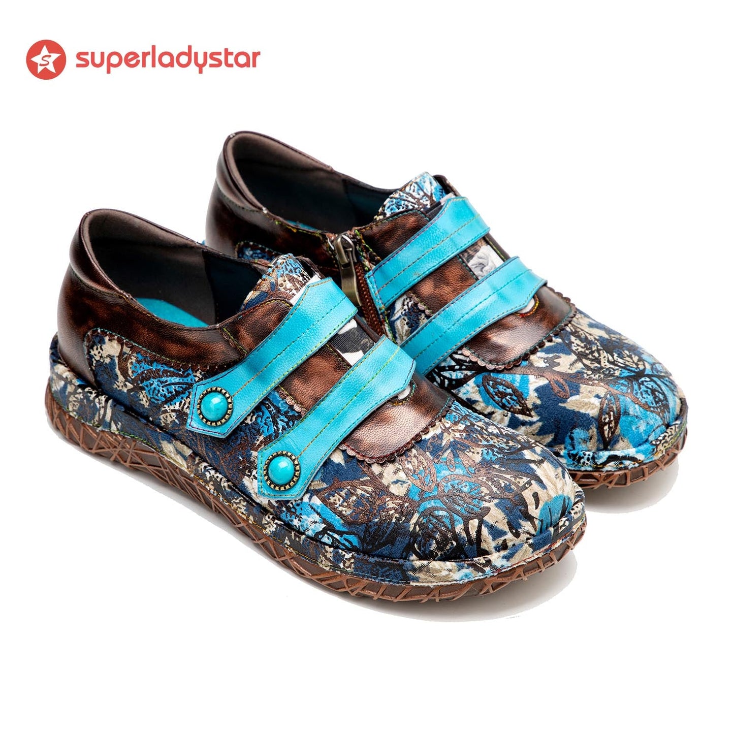 Hand-painted Comfy Casual Floral Flat Shoes