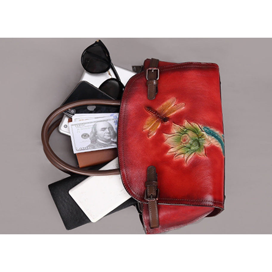 Vintage Handmade Embossed Durable Handbag