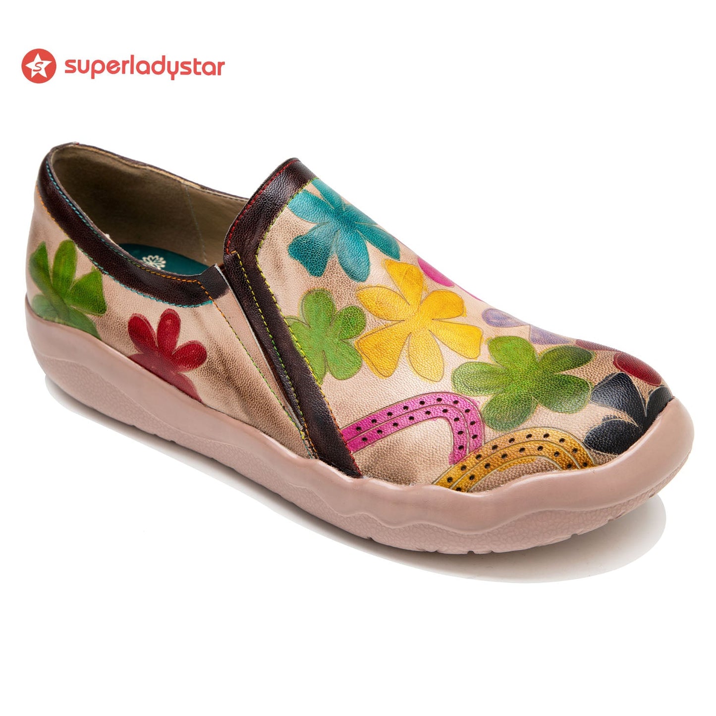 Hand-polished Blooming Comfortable Flat Shoes