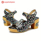 Retro Fashionable Handmade Leather Floral Sandals