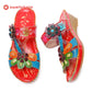 Retro Adjustable Floral Embossing Stitching Sandals