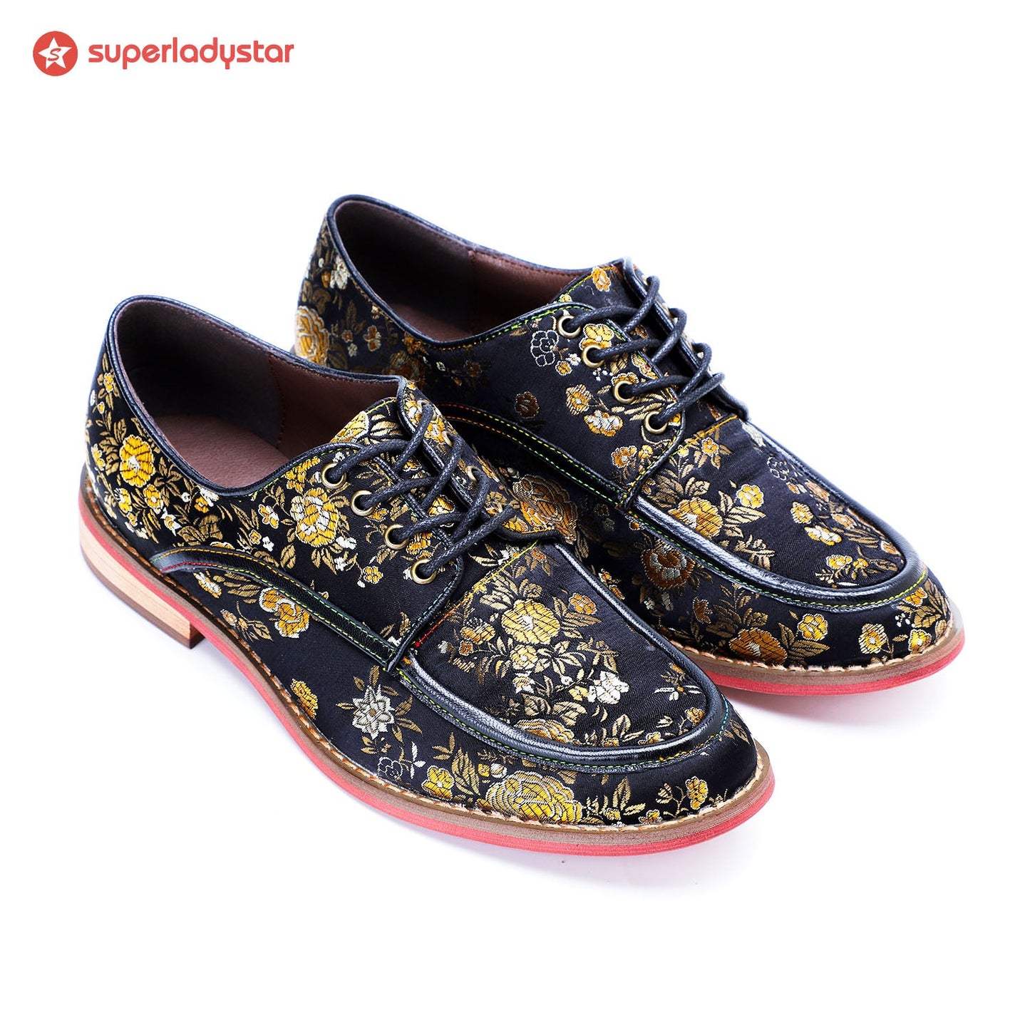 Golden Blossoms Casual Flats