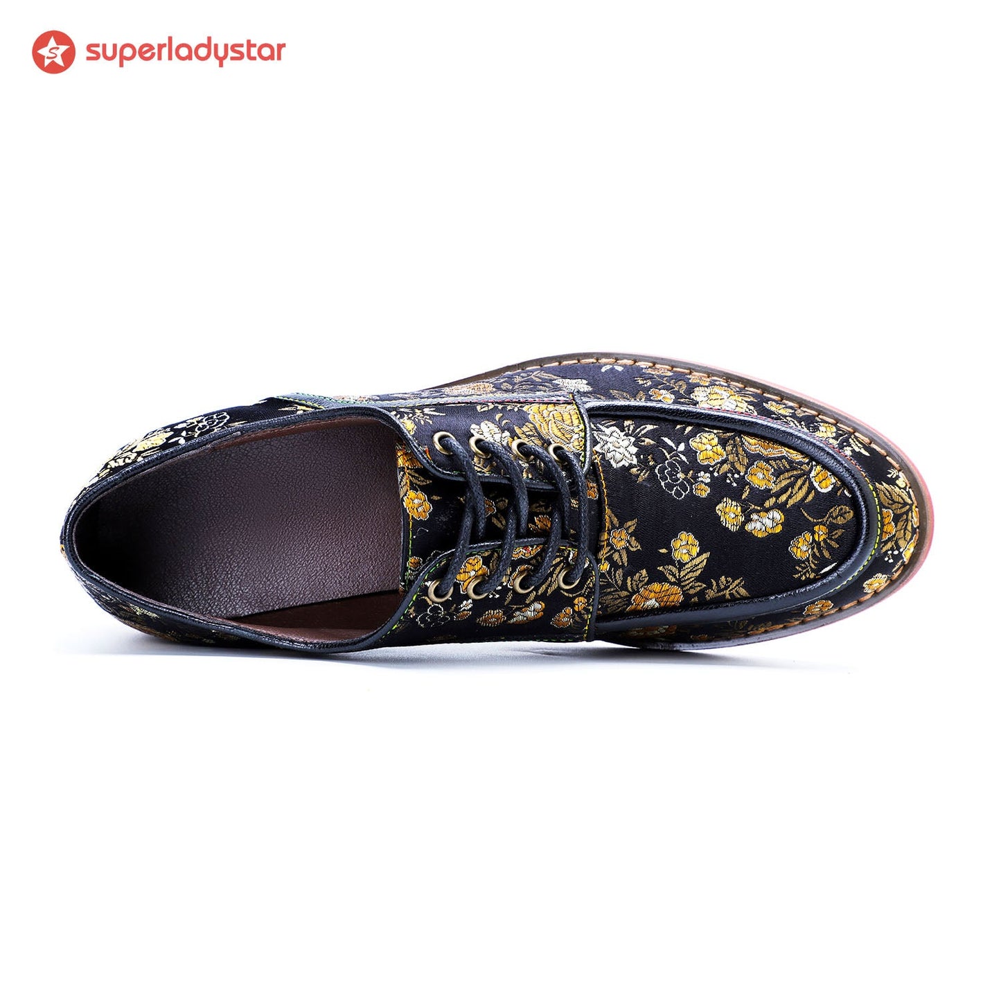 Golden Blossoms Casual Flats