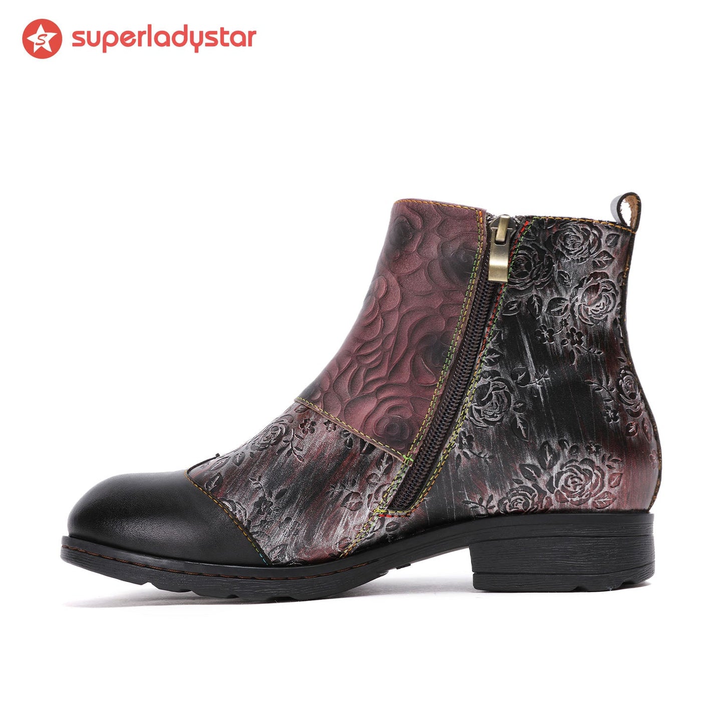 Genuine Leather Hand Painted Boots