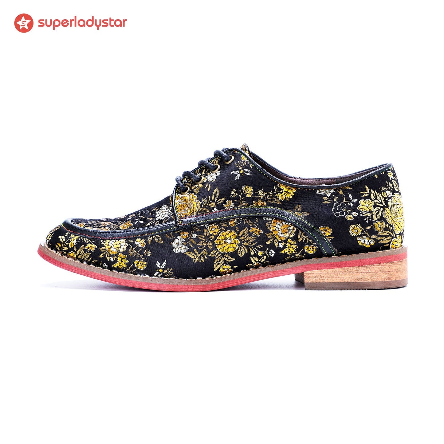 Golden Blossoms Casual Flats