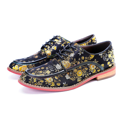 Golden Blossoms Casual Flats