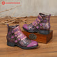 Genuine Leather Hand Painted Boots