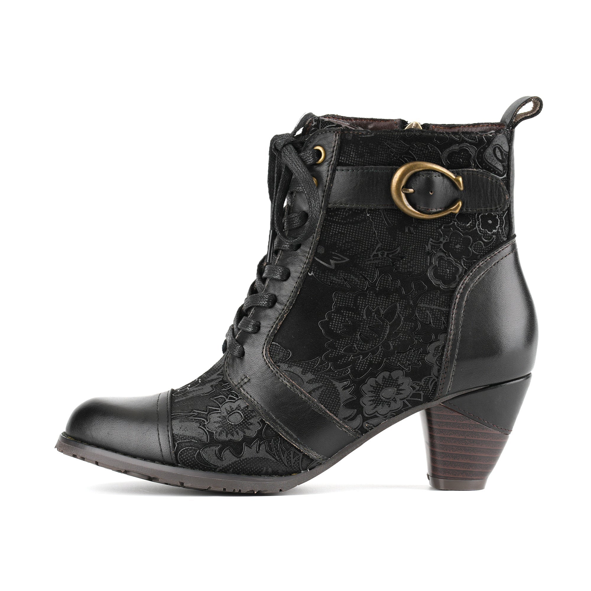 Metcandy Timeless Grace Floral Ankle Boots