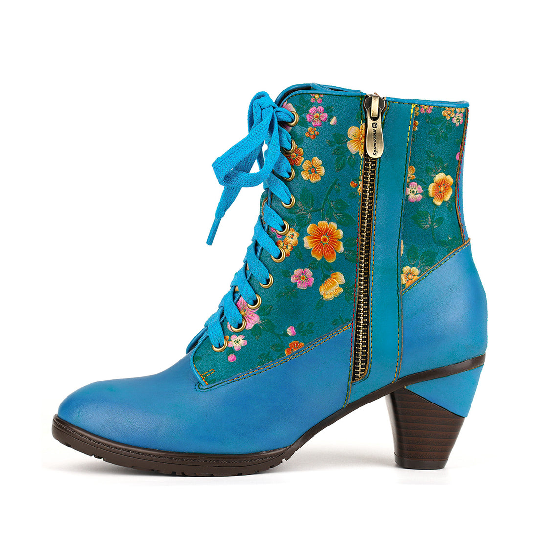 Floral Printed Vibrant Ankle Boots