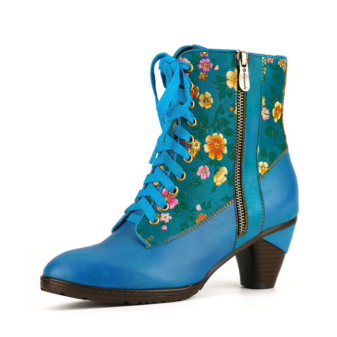 Floral Printed Vibrant Ankle Boots