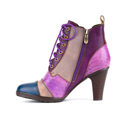 Urban Mosaic Patchwork Ankle Boots