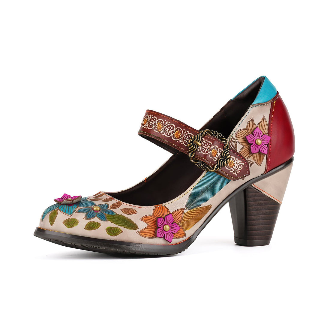 Elegant Vintage Garden Printed Pumps